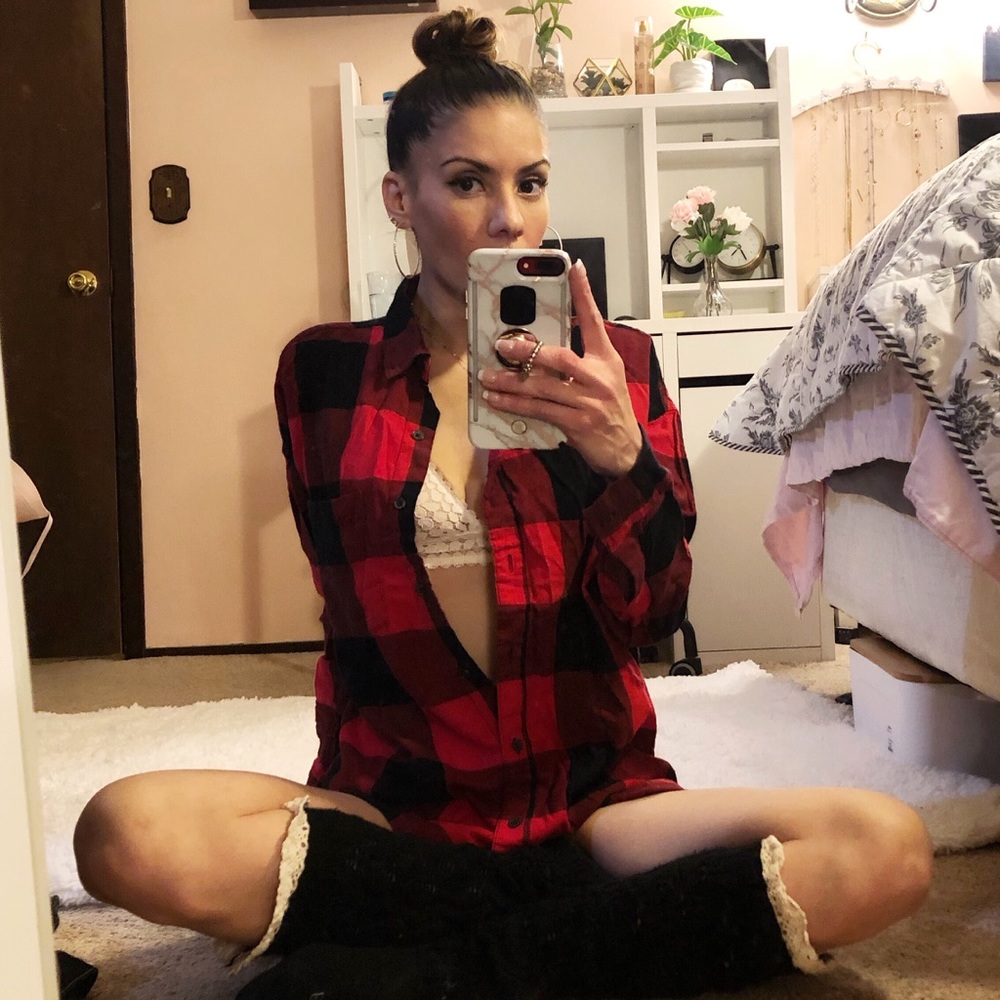 Plaid red shirt